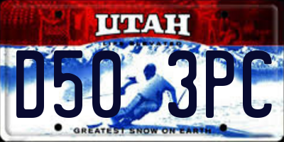 UT license plate D503PC