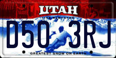 UT license plate D503RJ