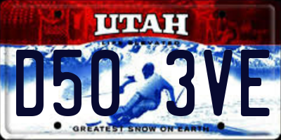 UT license plate D503VE