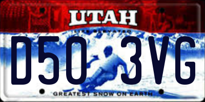 UT license plate D503VG