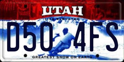 UT license plate D504FS