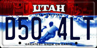 UT license plate D504LT