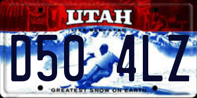 UT license plate D504LZ