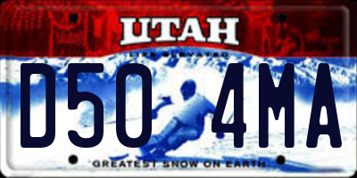 UT license plate D504MA
