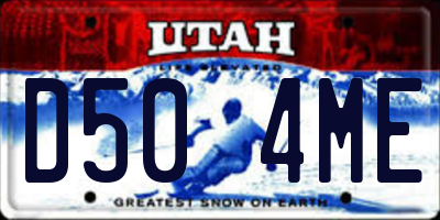 UT license plate D504ME