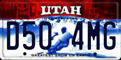 UT license plate D504MG