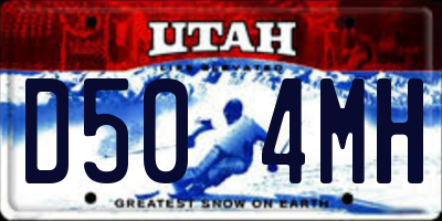 UT license plate D504MH