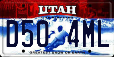 UT license plate D504ML