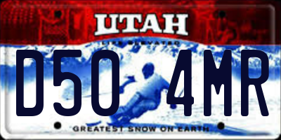 UT license plate D504MR