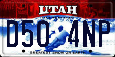 UT license plate D504NP