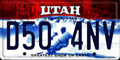 UT license plate D504NV