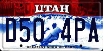 UT license plate D504PA