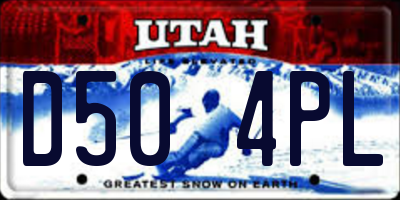 UT license plate D504PL
