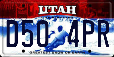 UT license plate D504PR