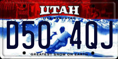 UT license plate D504QJ