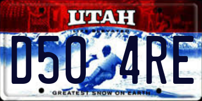 UT license plate D504RE