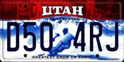 UT license plate D504RJ