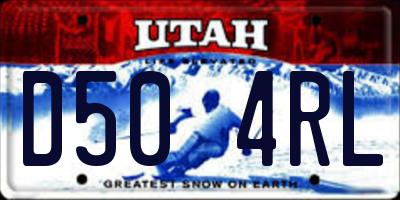 UT license plate D504RL
