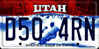 UT license plate D504RN