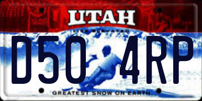 UT license plate D504RP