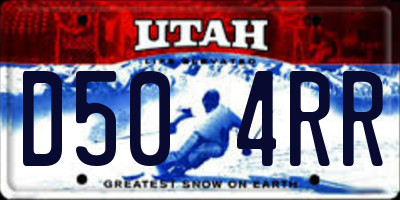 UT license plate D504RR