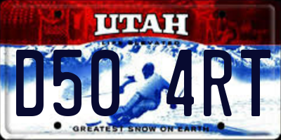 UT license plate D504RT