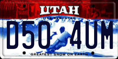 UT license plate D504UM