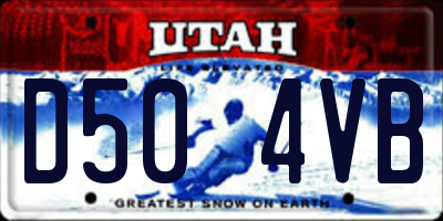 UT license plate D504VB