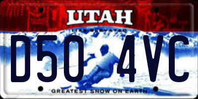UT license plate D504VC