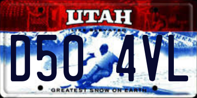 UT license plate D504VL
