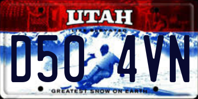 UT license plate D504VN