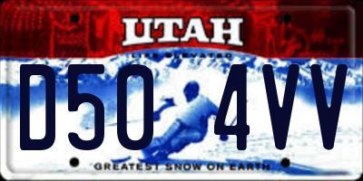 UT license plate D504VV