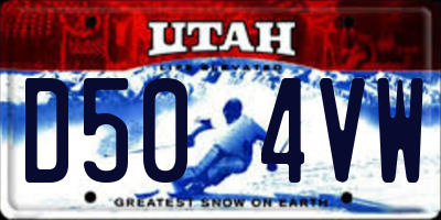 UT license plate D504VW