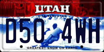 UT license plate D504WH