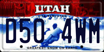 UT license plate D504WM