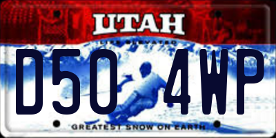 UT license plate D504WP