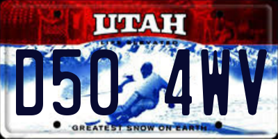 UT license plate D504WV
