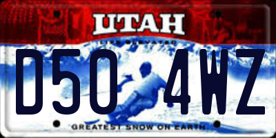 UT license plate D504WZ