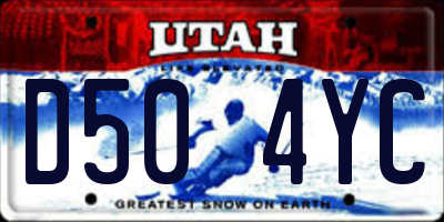UT license plate D504YC