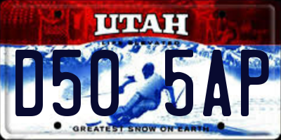 UT license plate D505AP
