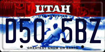 UT license plate D505BZ