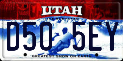 UT license plate D505EY