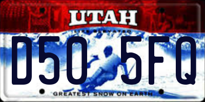 UT license plate D505FQ
