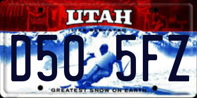 UT license plate D505FZ