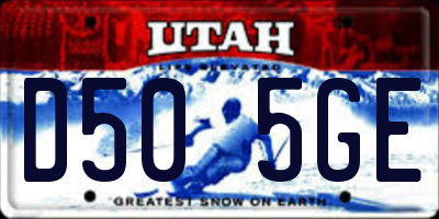 UT license plate D505GE