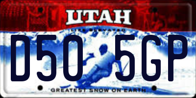 UT license plate D505GP