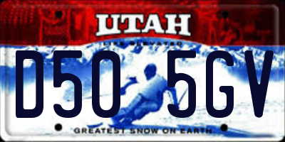 UT license plate D505GV