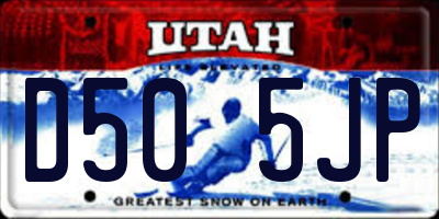UT license plate D505JP