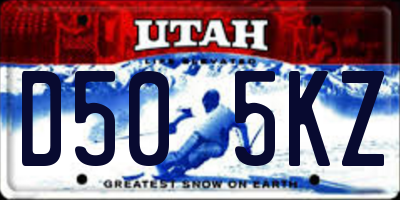 UT license plate D505KZ