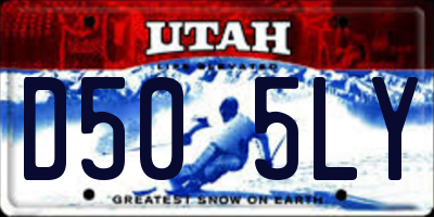 UT license plate D505LY